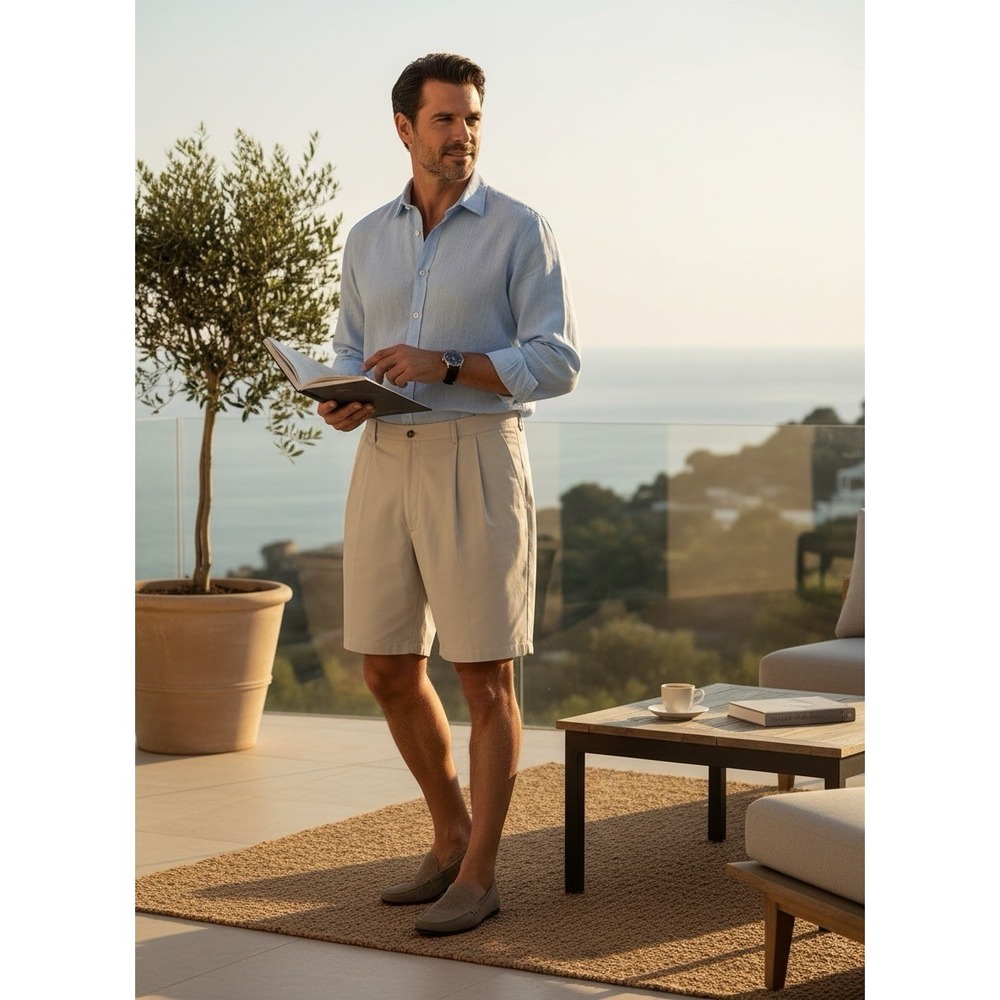 Croft & Barrow Microfiber Pleat Front Golf Shorts Men's Size 44